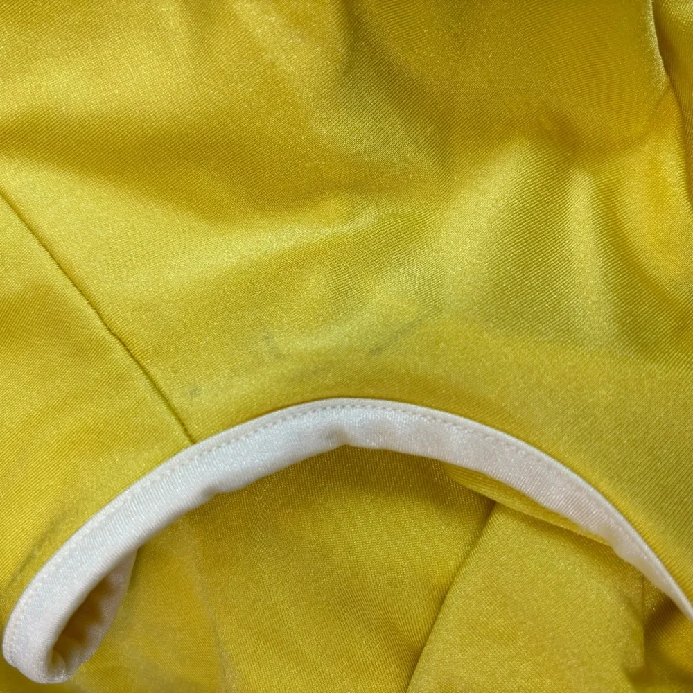 BAOBAB Mambo Evening Dress Neon Yellow Strapless Bandeau Cutout Small Women's - Picture 8 of 11